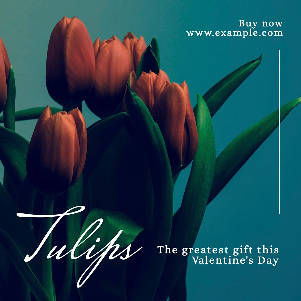 Valentine's day Instagram post template, editable text