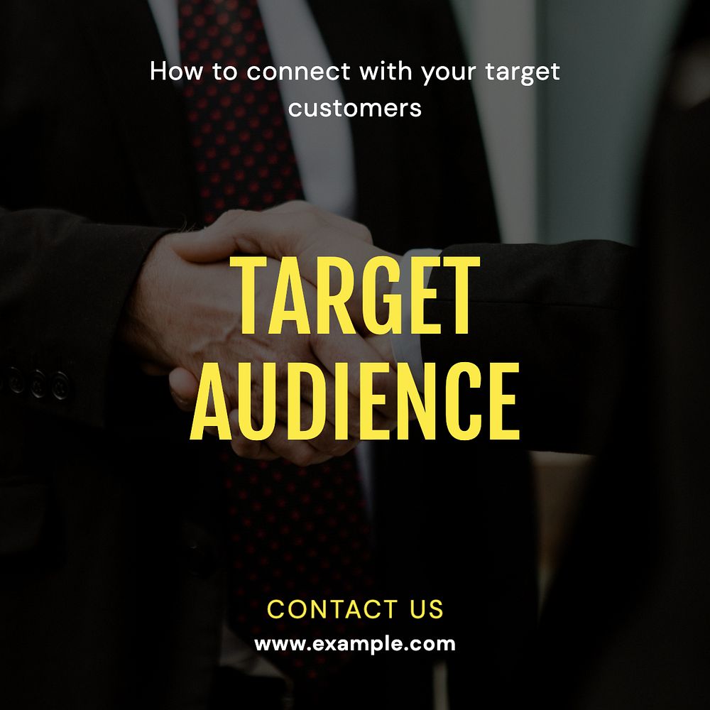 Target audience Instagram post template, editable text