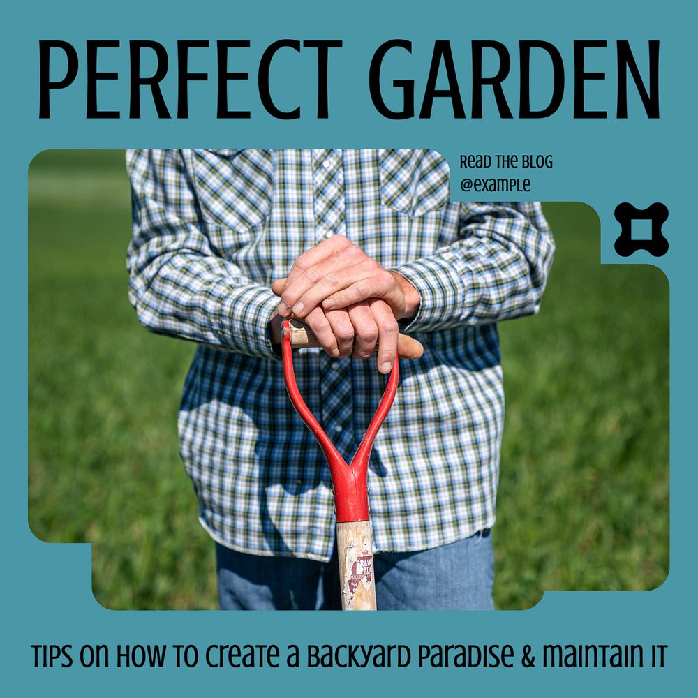 Gardening tips Instagram post template, editable text