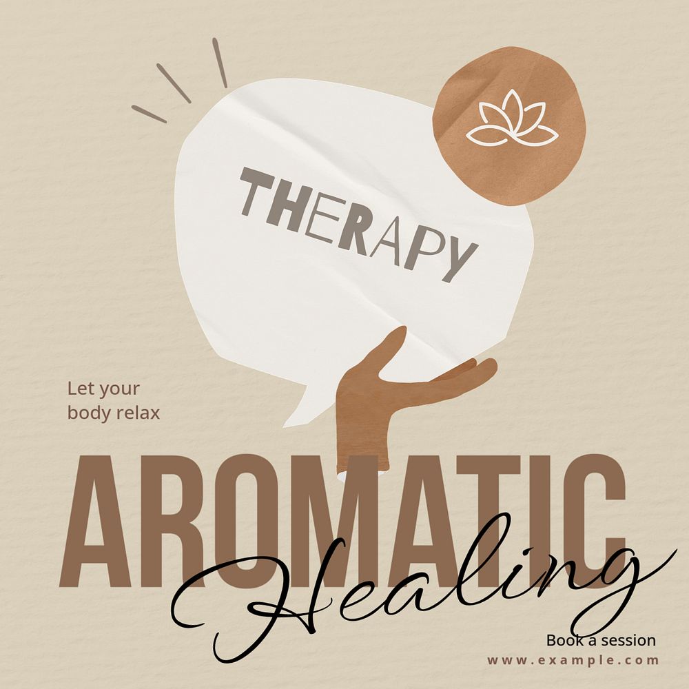 Aromatherapy Instagram post template, editable text