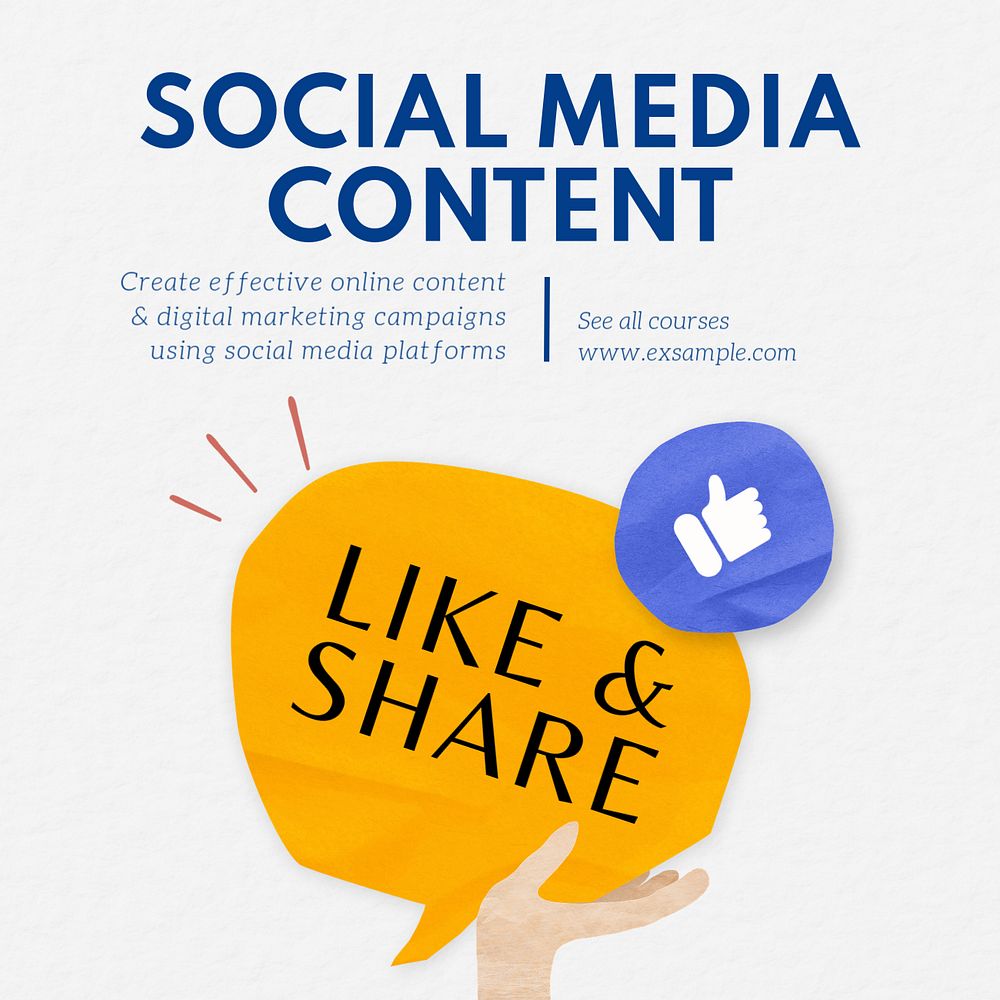 Social media content Instagram post template, editable text