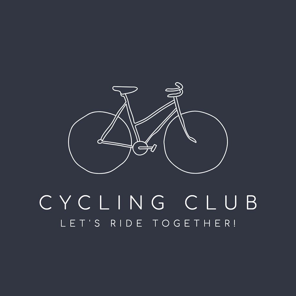 Cycling club logo template, editable text