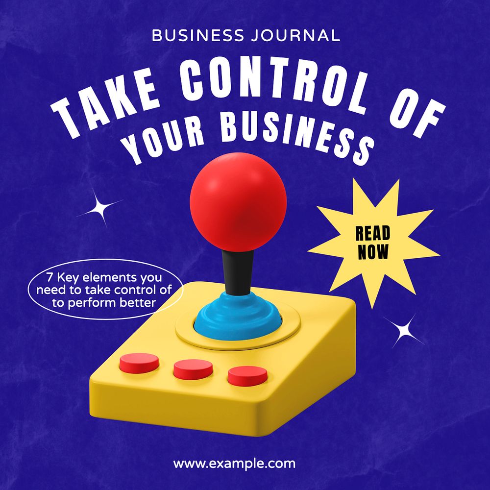 Control your business Instagram post template, editable text