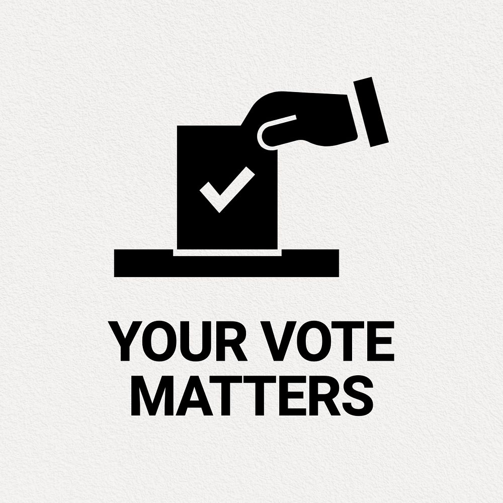 Your vote matters Instagram post template, editable text