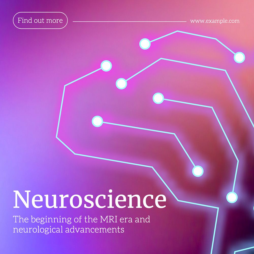 Neuroscience Instagram post template, editable text