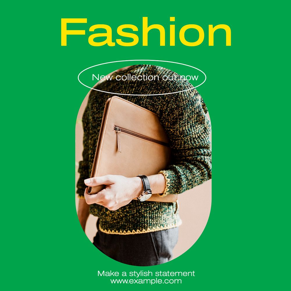 Fashion statement Instagram post template, editable text