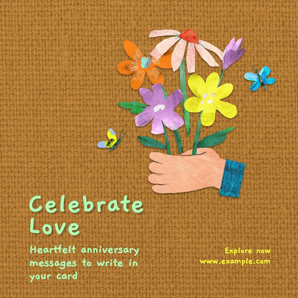 Celebrate love Instagram post template, editable text