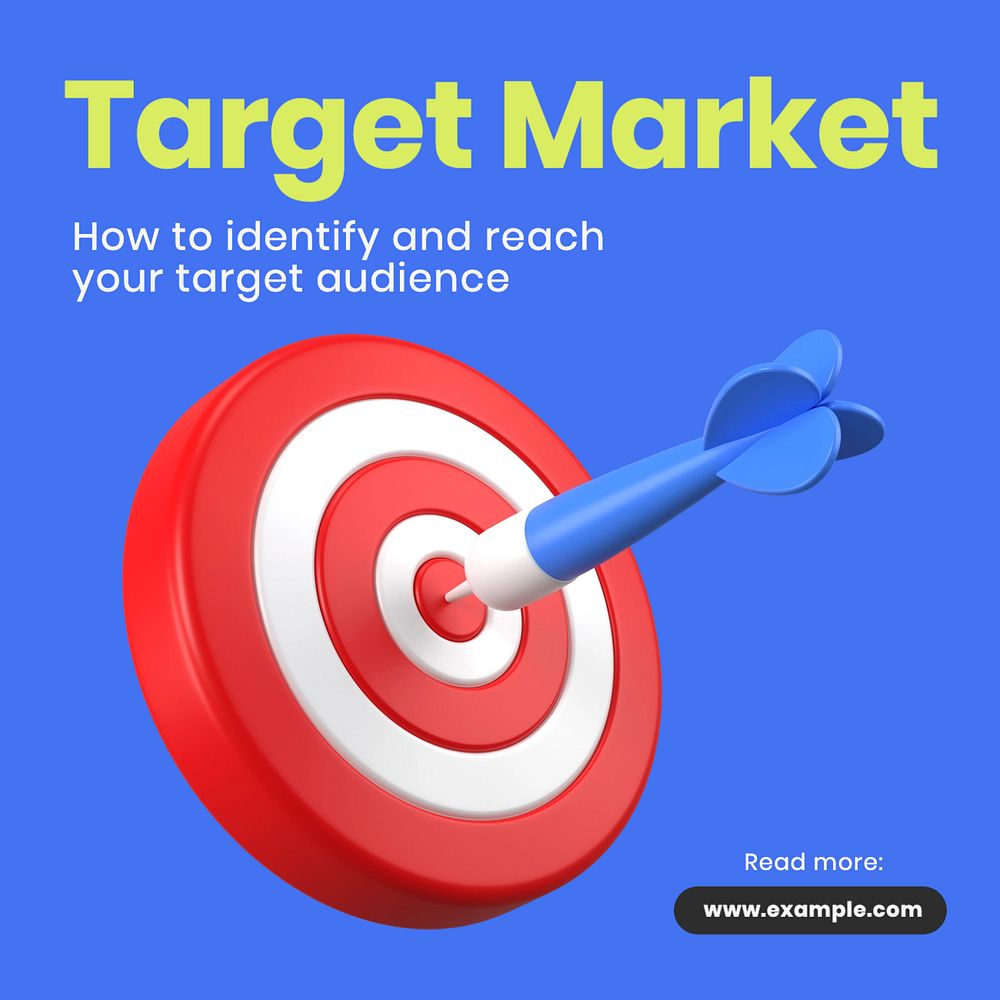 Target market Instagram post template, editable text
