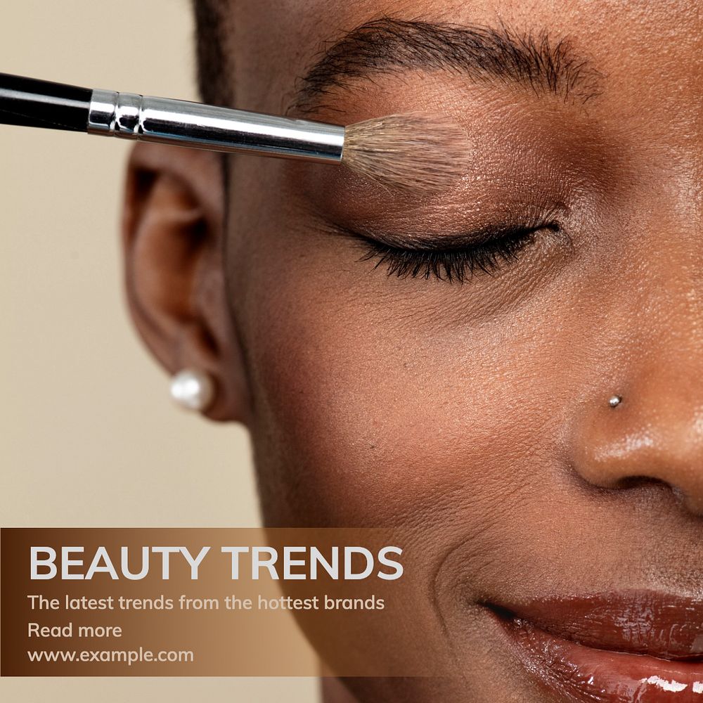 Beauty trends Instagram post template, editable text