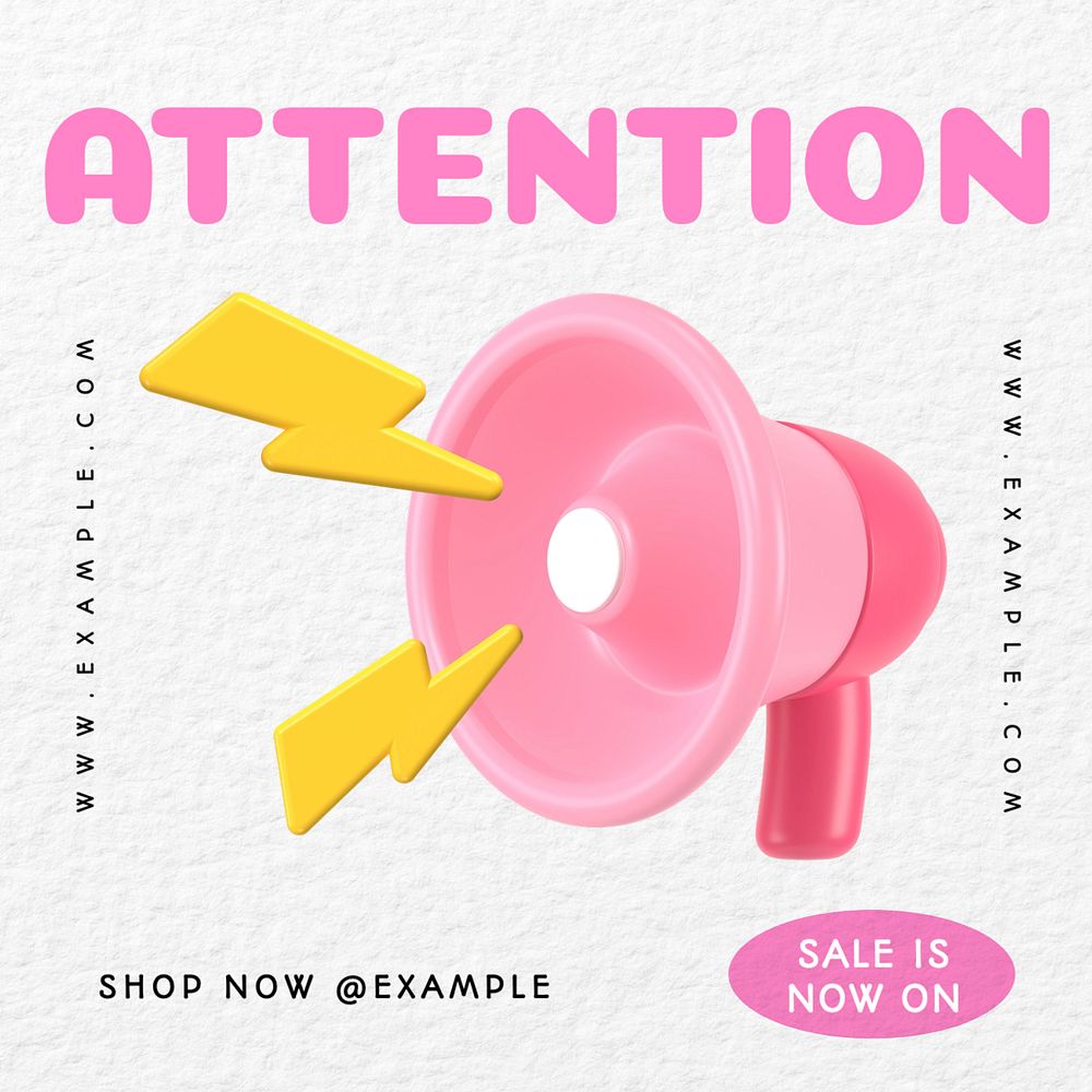 Sale announcement Instagram post template, editable text