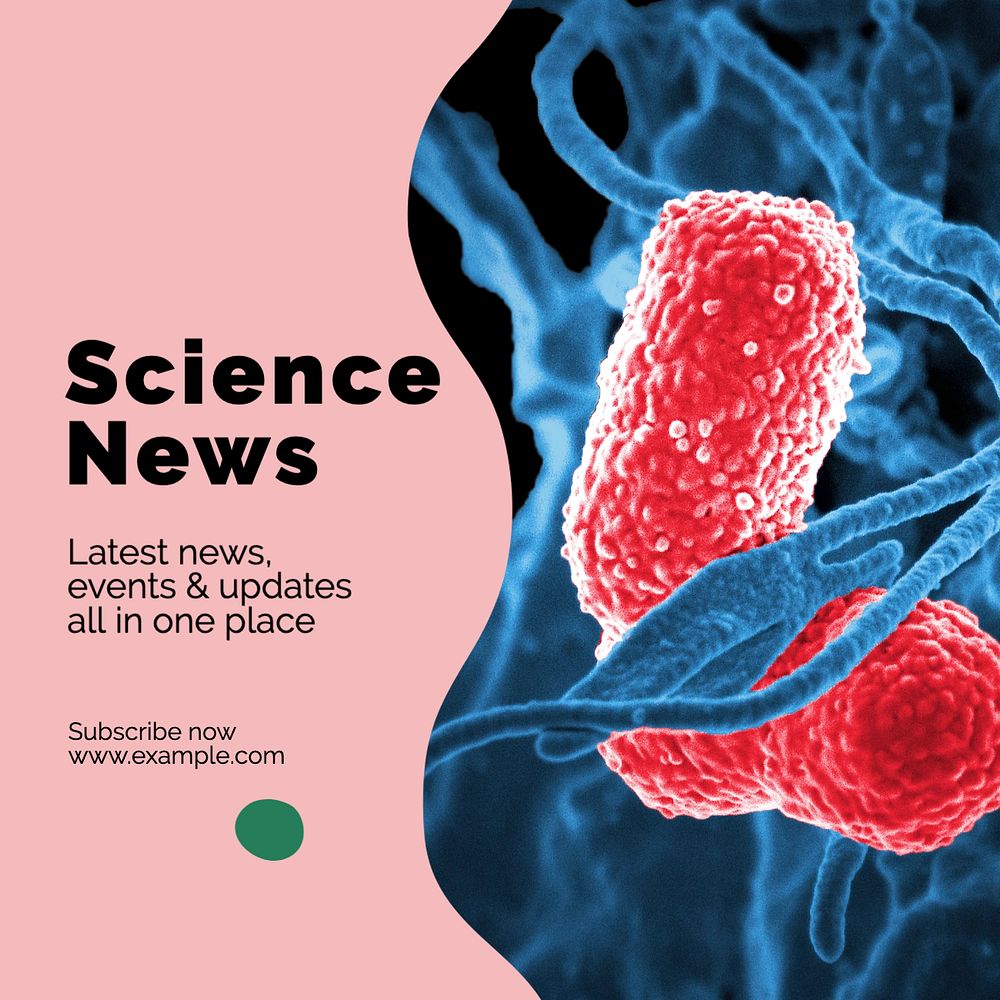 Science news Instagram post template, editable text
