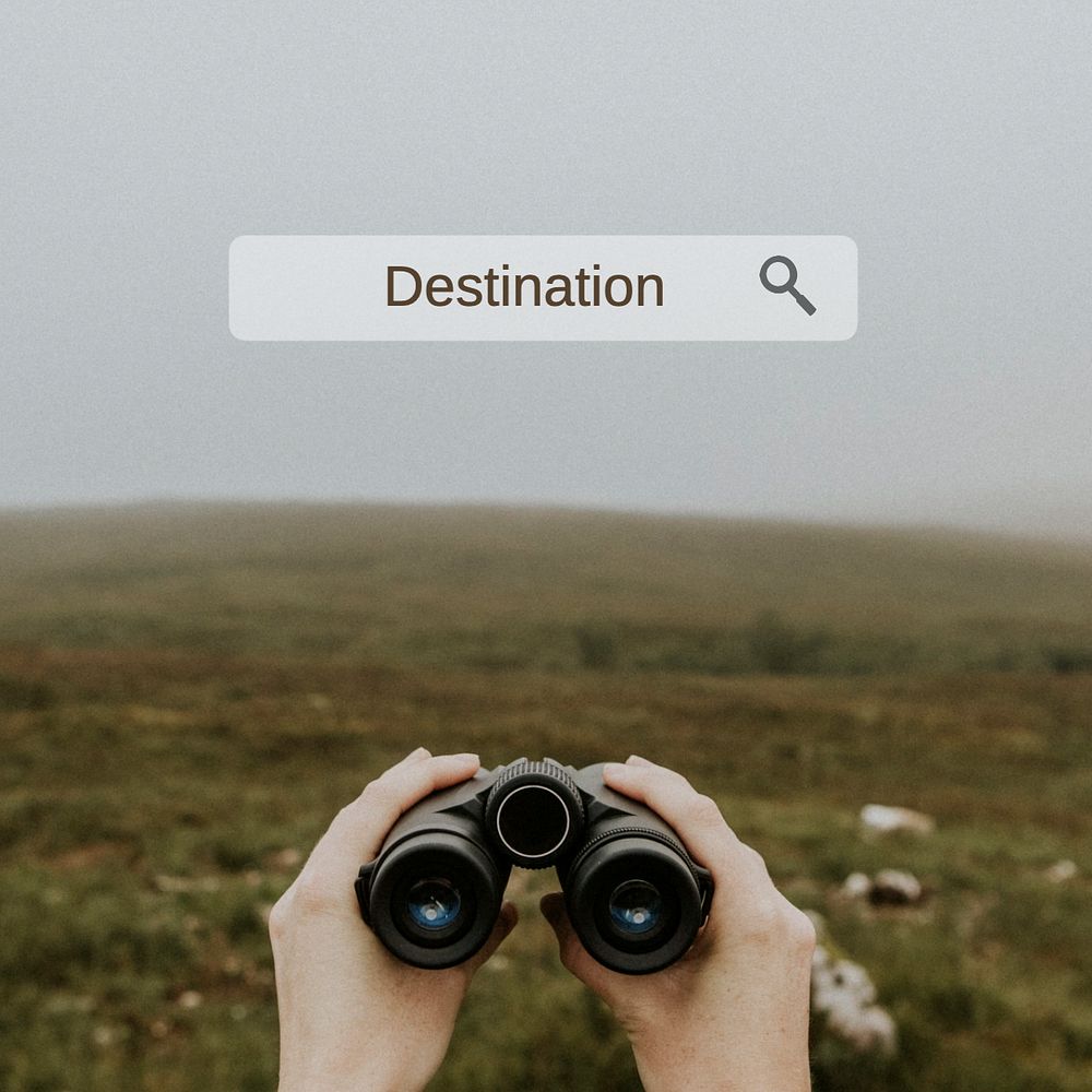 Destination Instagram post template, editable text