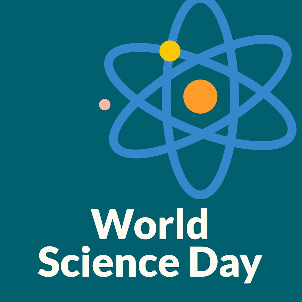 World science day  Instagram post template, editable text