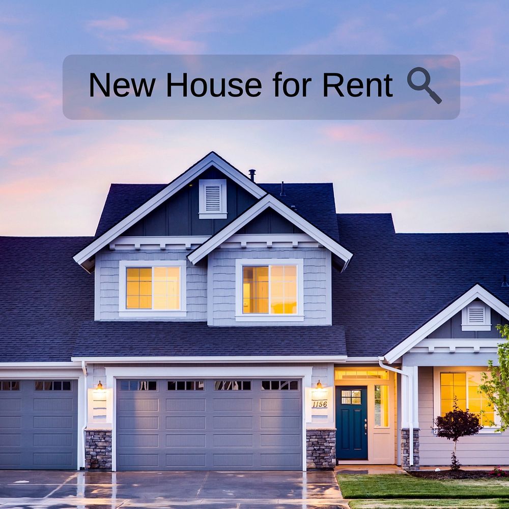 New house renting Instagram post template, editable text