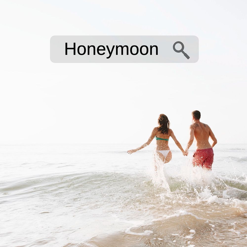 Honeymoon Instagram post template, editable text