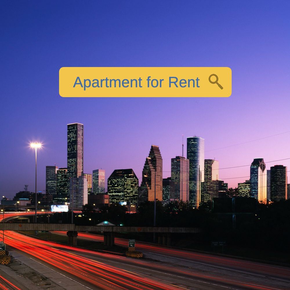 Apartment for rent Instagram post template, editable text