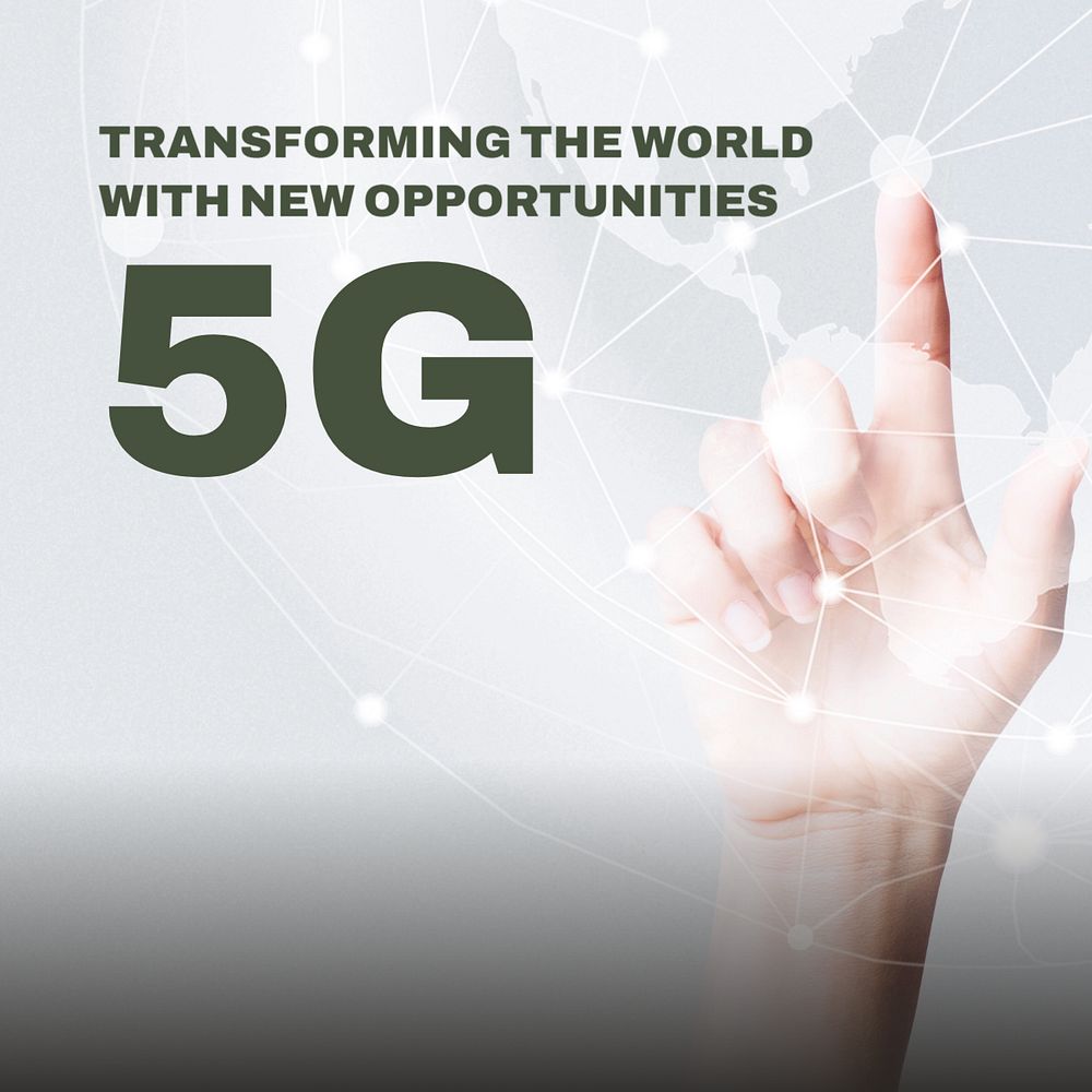 5g Instagram post template, editable text