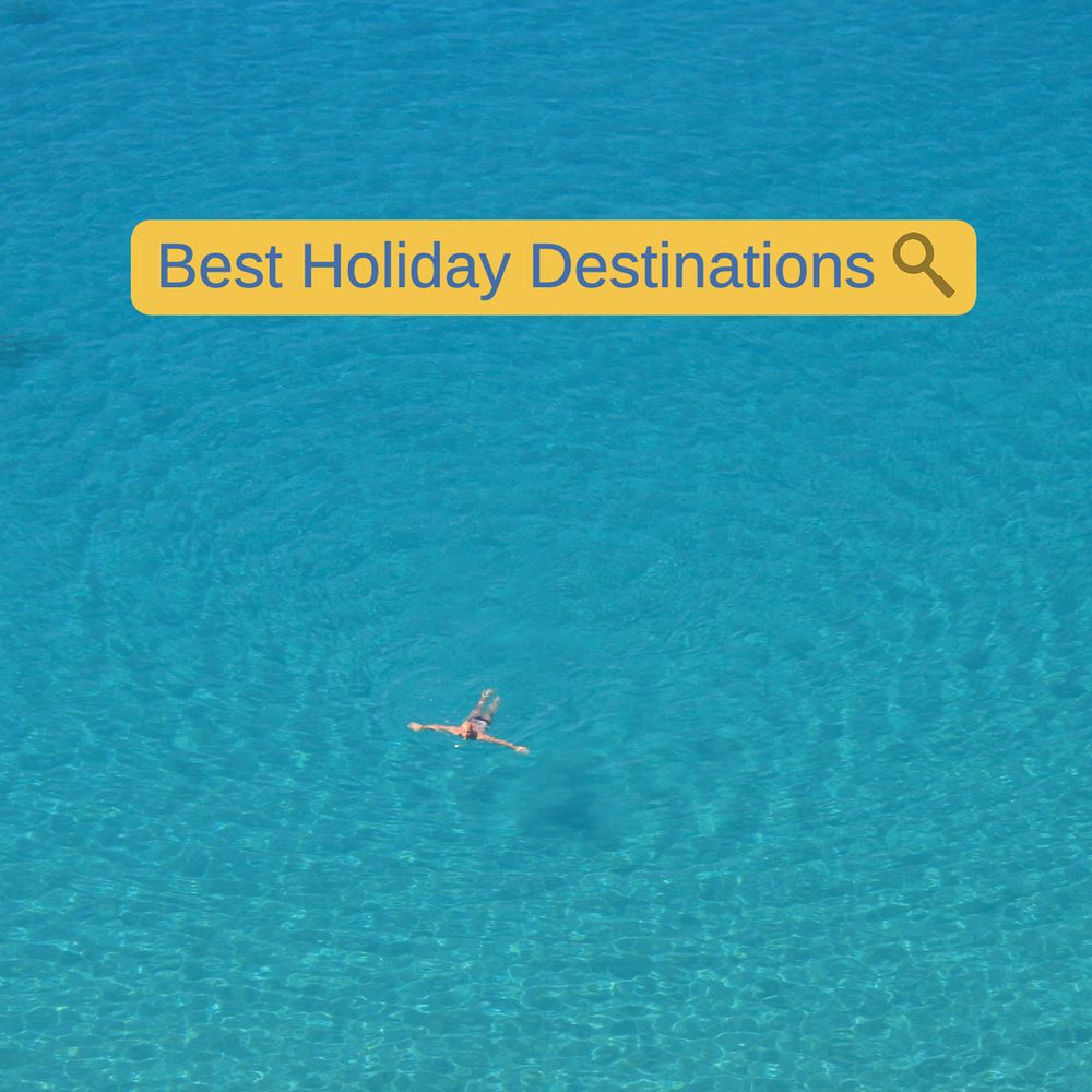 Best holiday destinations Instagram post template, editable text