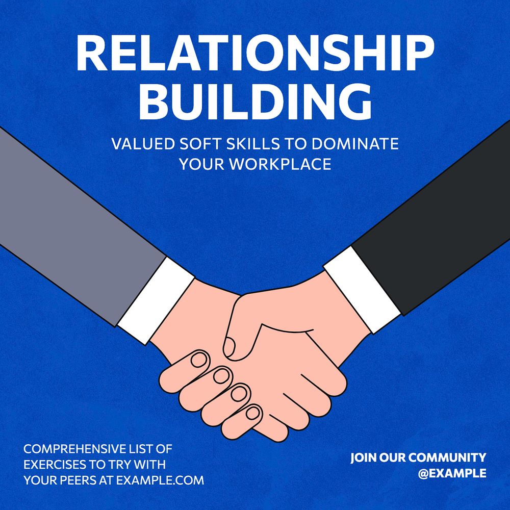 Relationship building Instagram post template, editable text