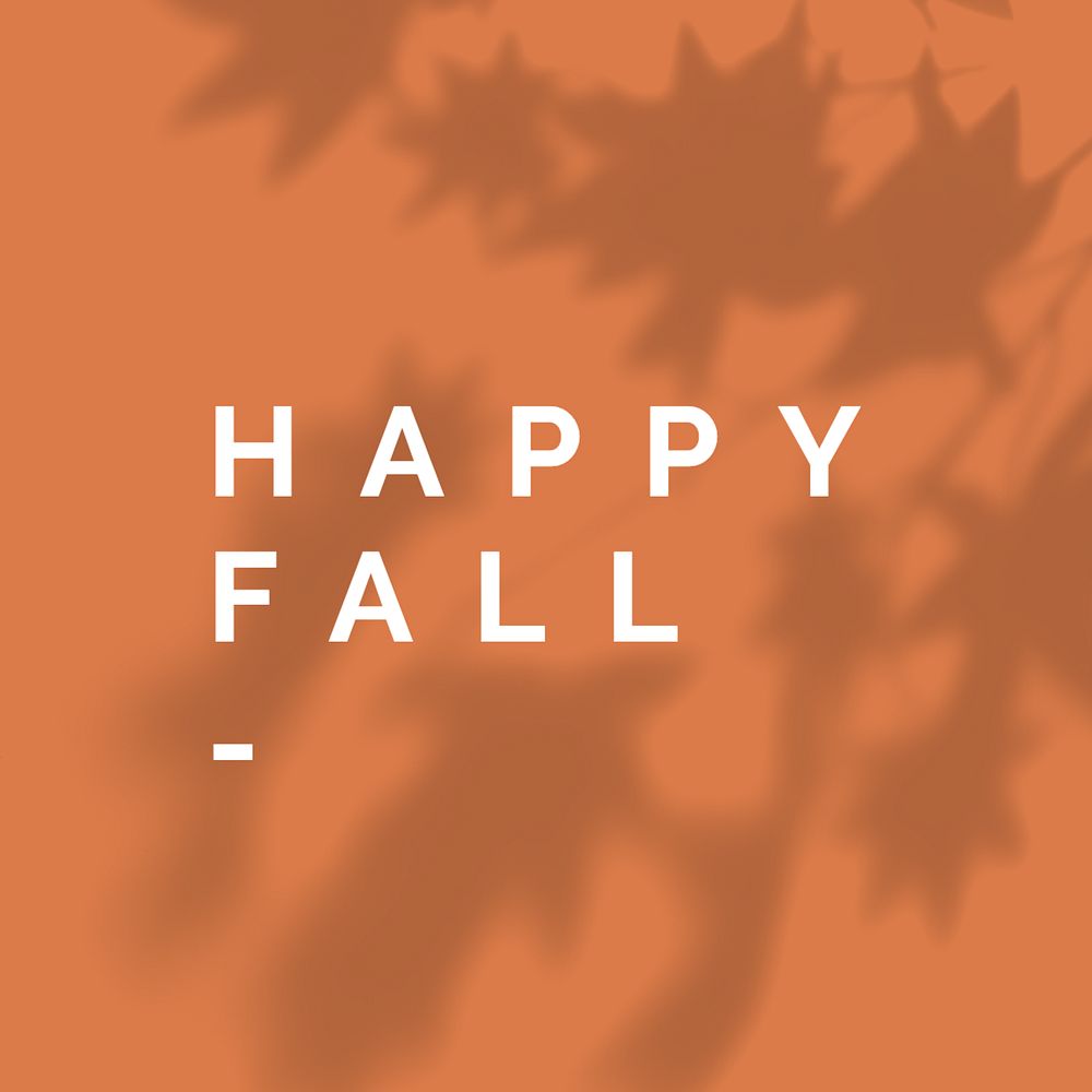 Happy fall Instagram post template, editable text