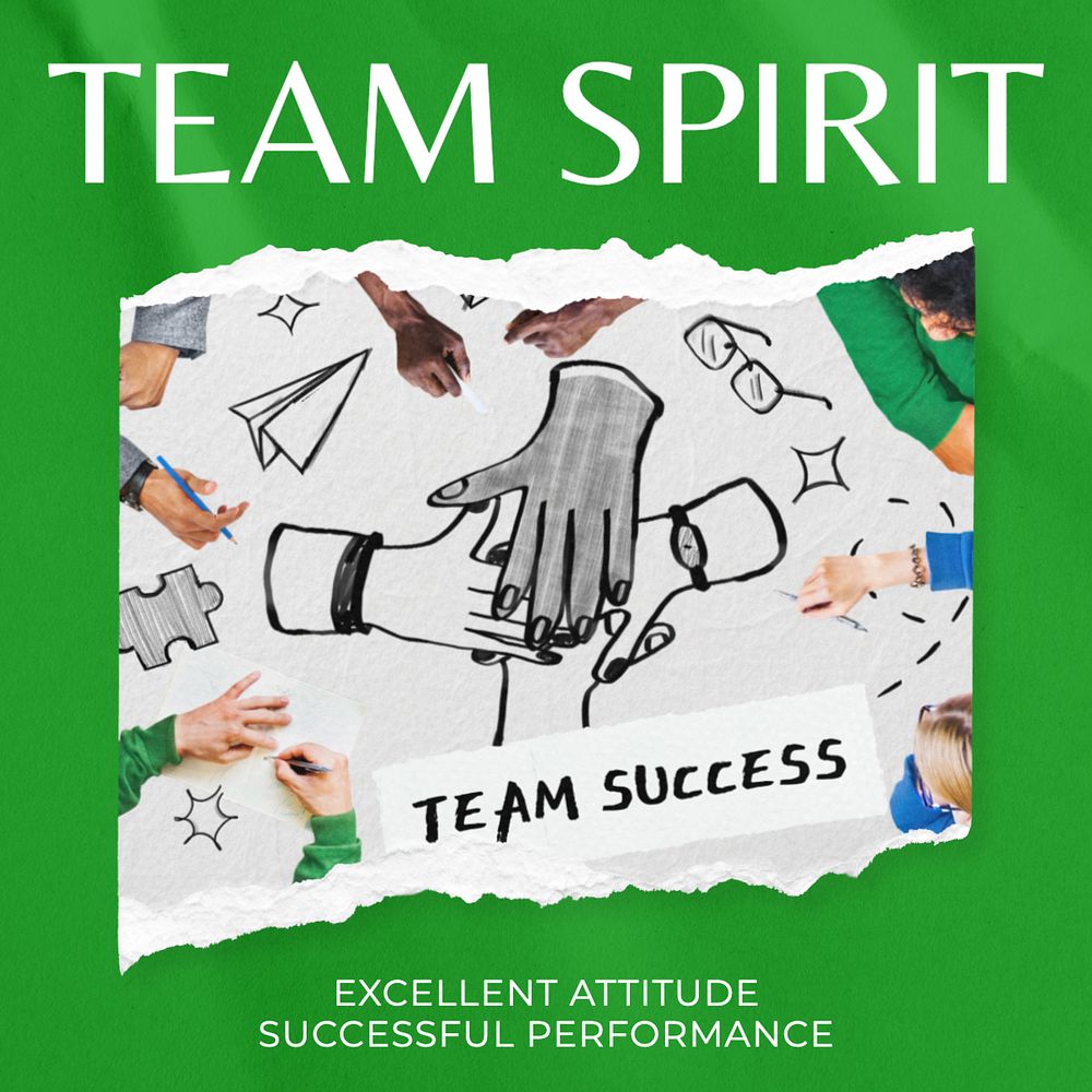 Team spirit Instagram post template