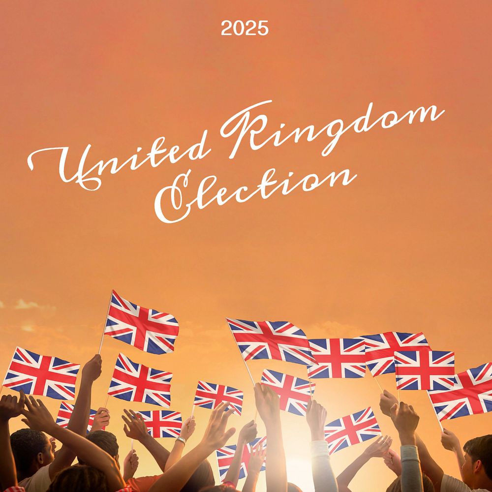 United kingdom election Instagram post template, editable design