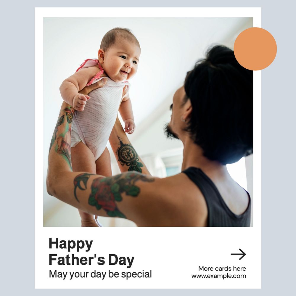 Father's day Instagram post template, editable text