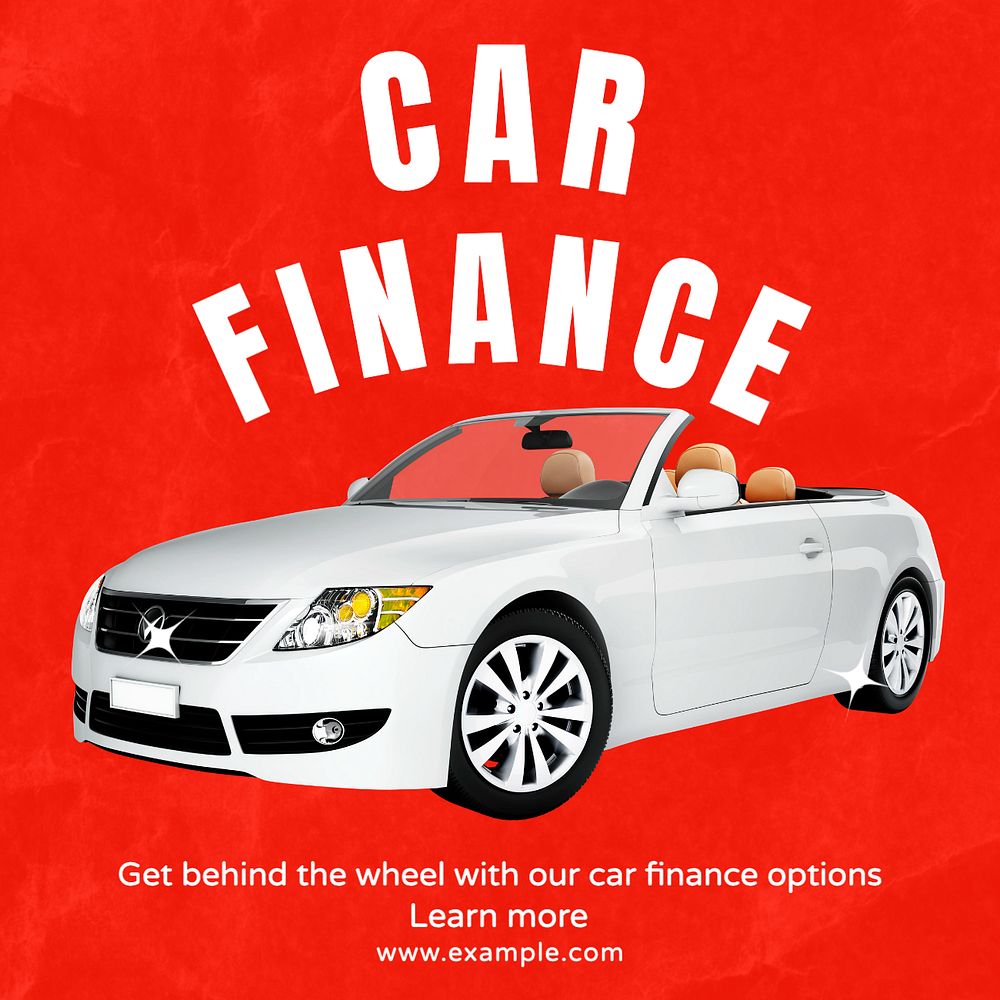 Car finance Instagram post template, editable text