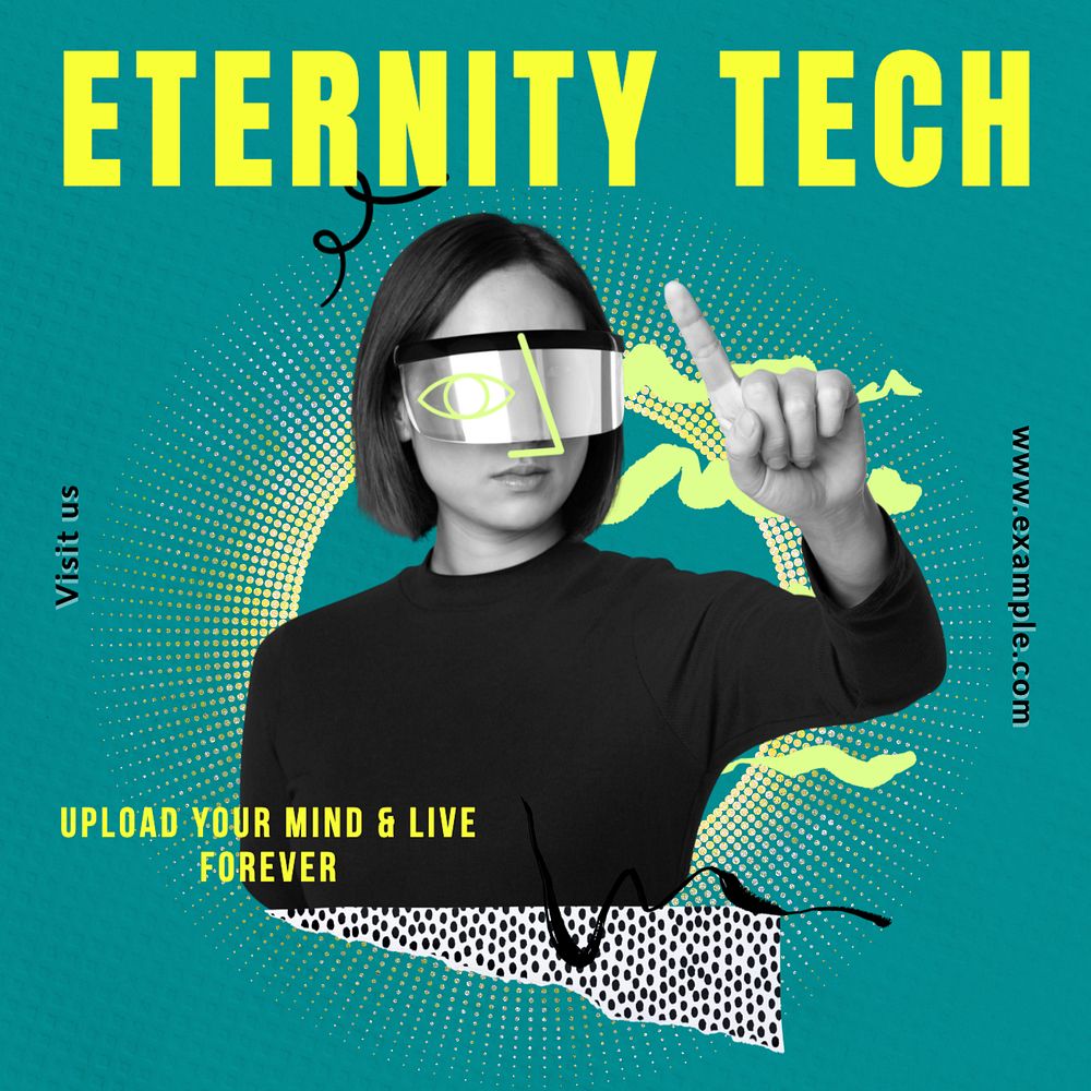 Eternity tech Instagram post template, editable text