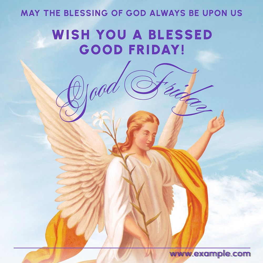 Good Friday Instagram post template, editable text