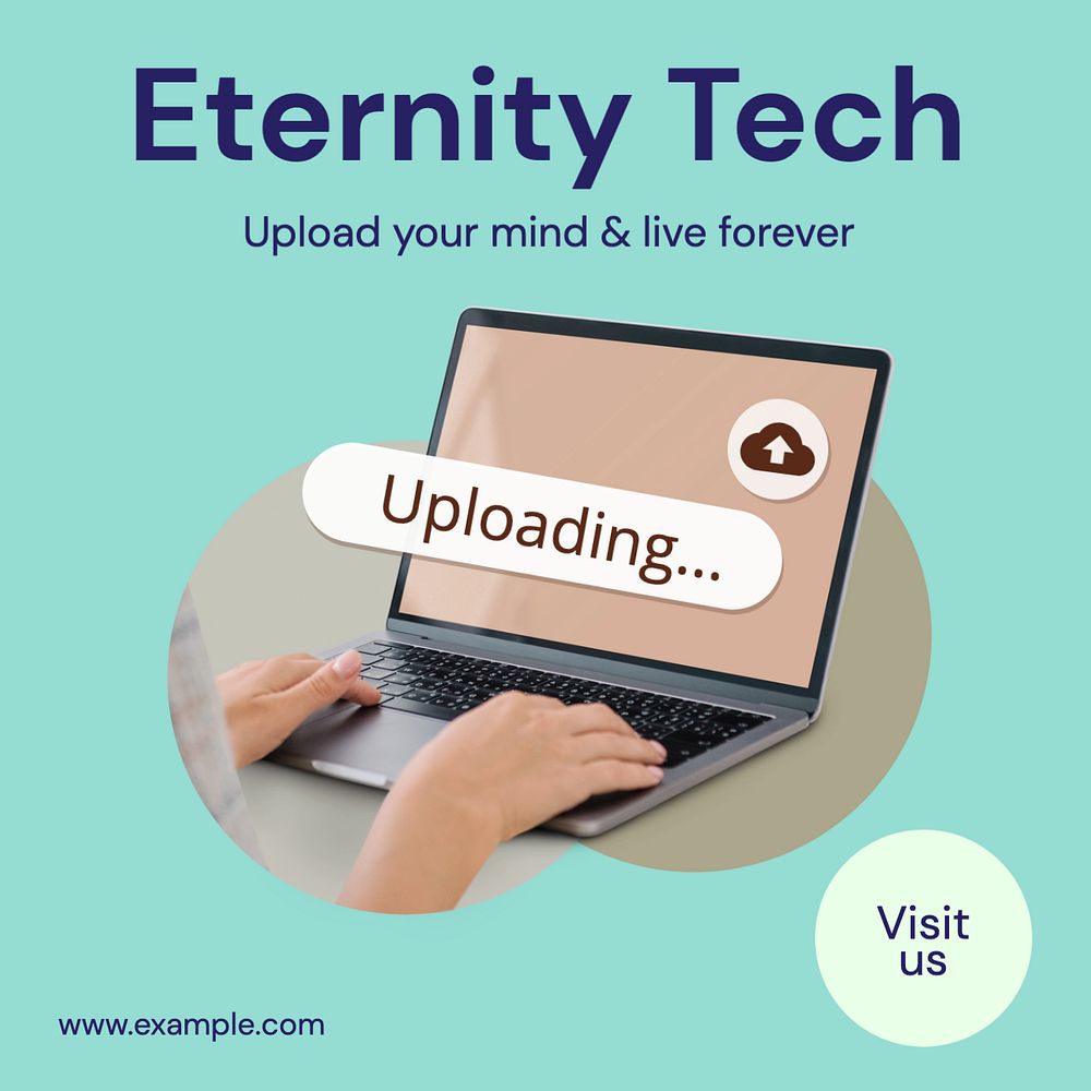 Eternity tech Instagram post template, editable text