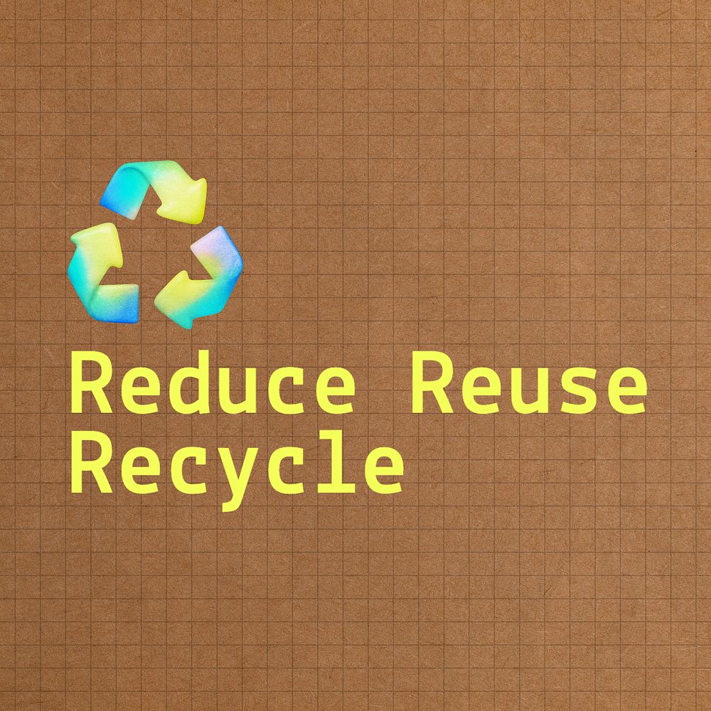 Reduce Reuse Recycle Instagram post template, editable text