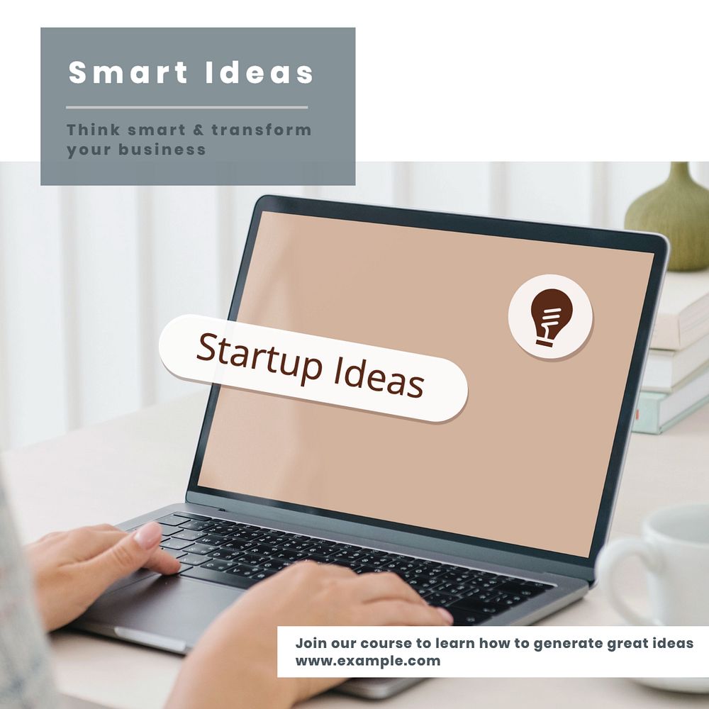 Smart ideas Instagram post template, editable text