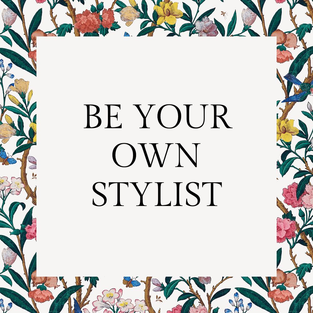 Be your own stylist Instagram post template, editable text