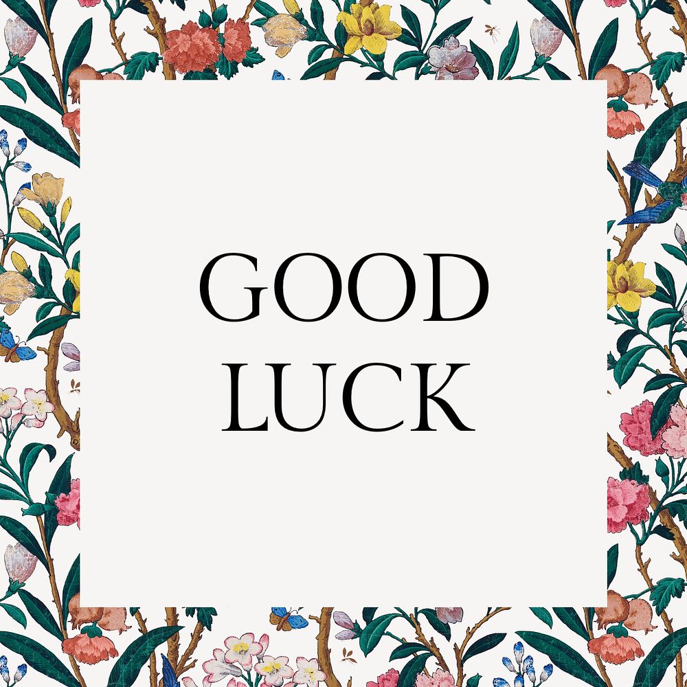 Good luck Instagram post template, editable text