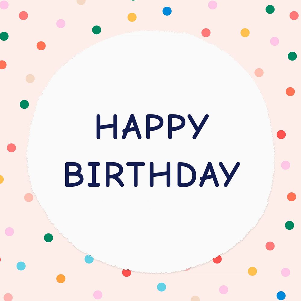 Happy birthday Instagram post template, editable text