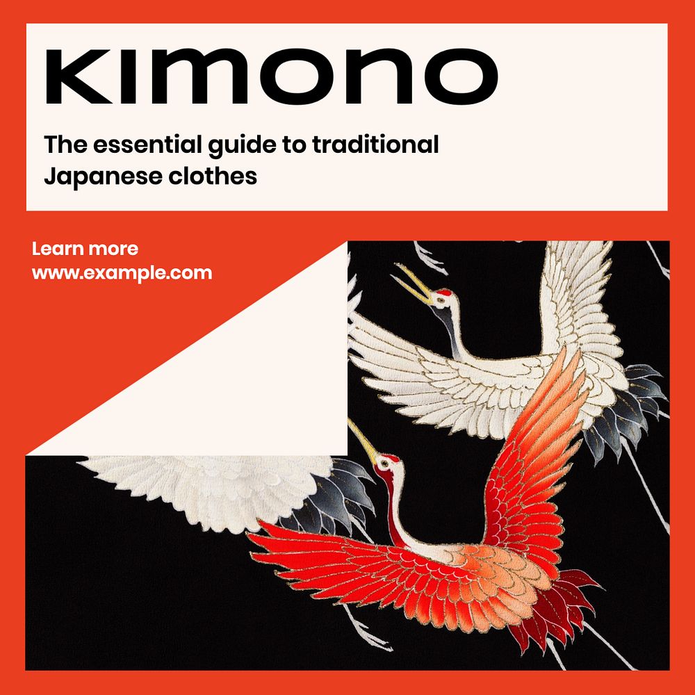 Kimono  Instagram post template, editable text