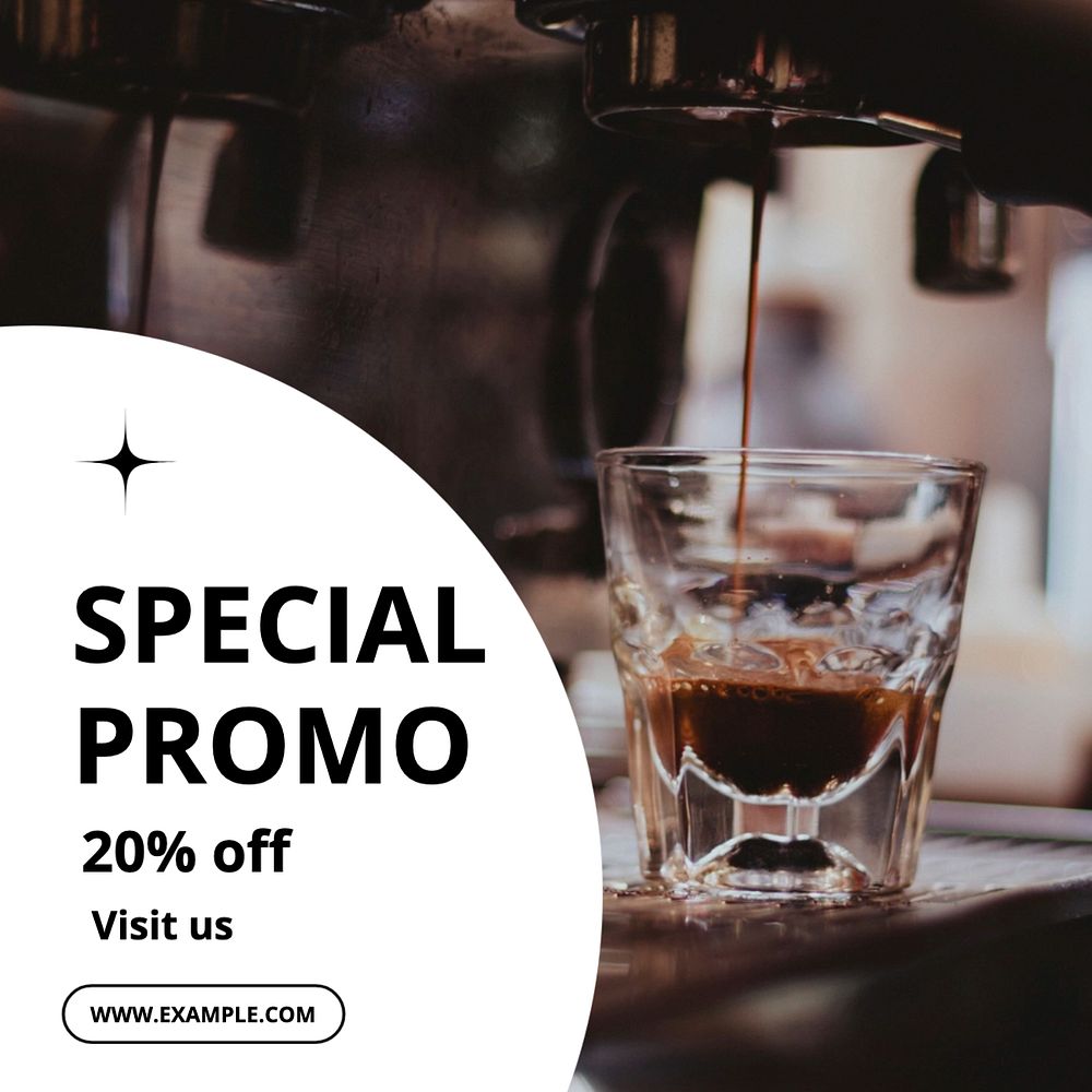 Special promo Instagram post template, editable text