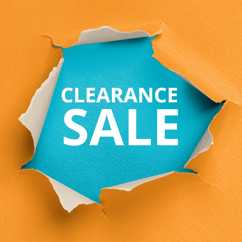 Clearance sale Instagram post template, editable text