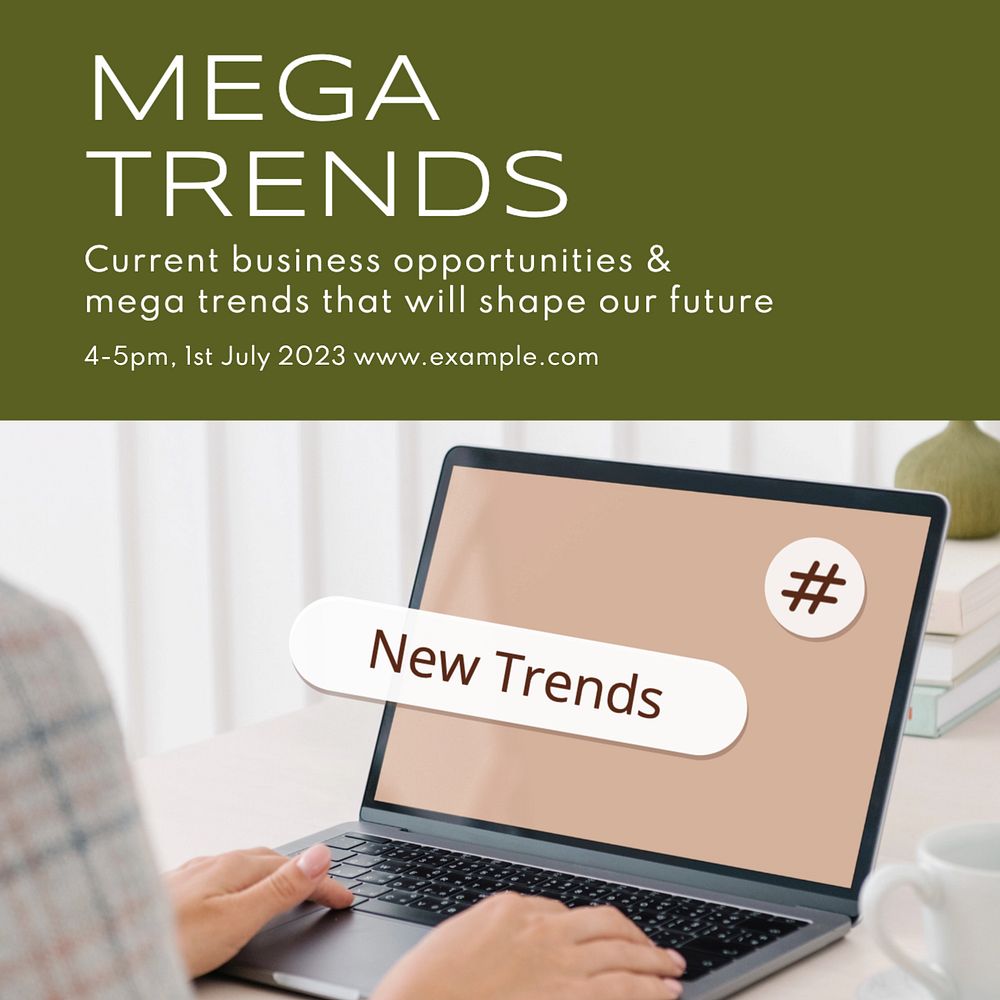 Mega business trends Instagram post template, editable design