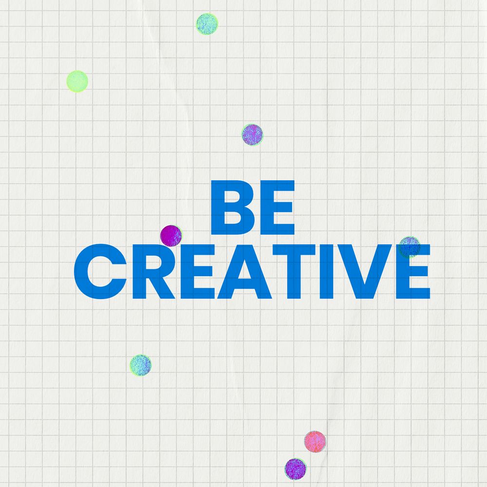 Be creative Instagram post template, editable text