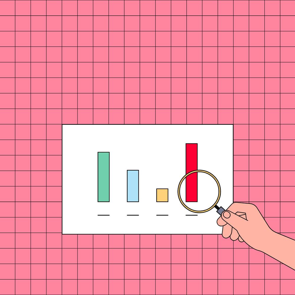 Business analysis background, bar charts illustration, editable design