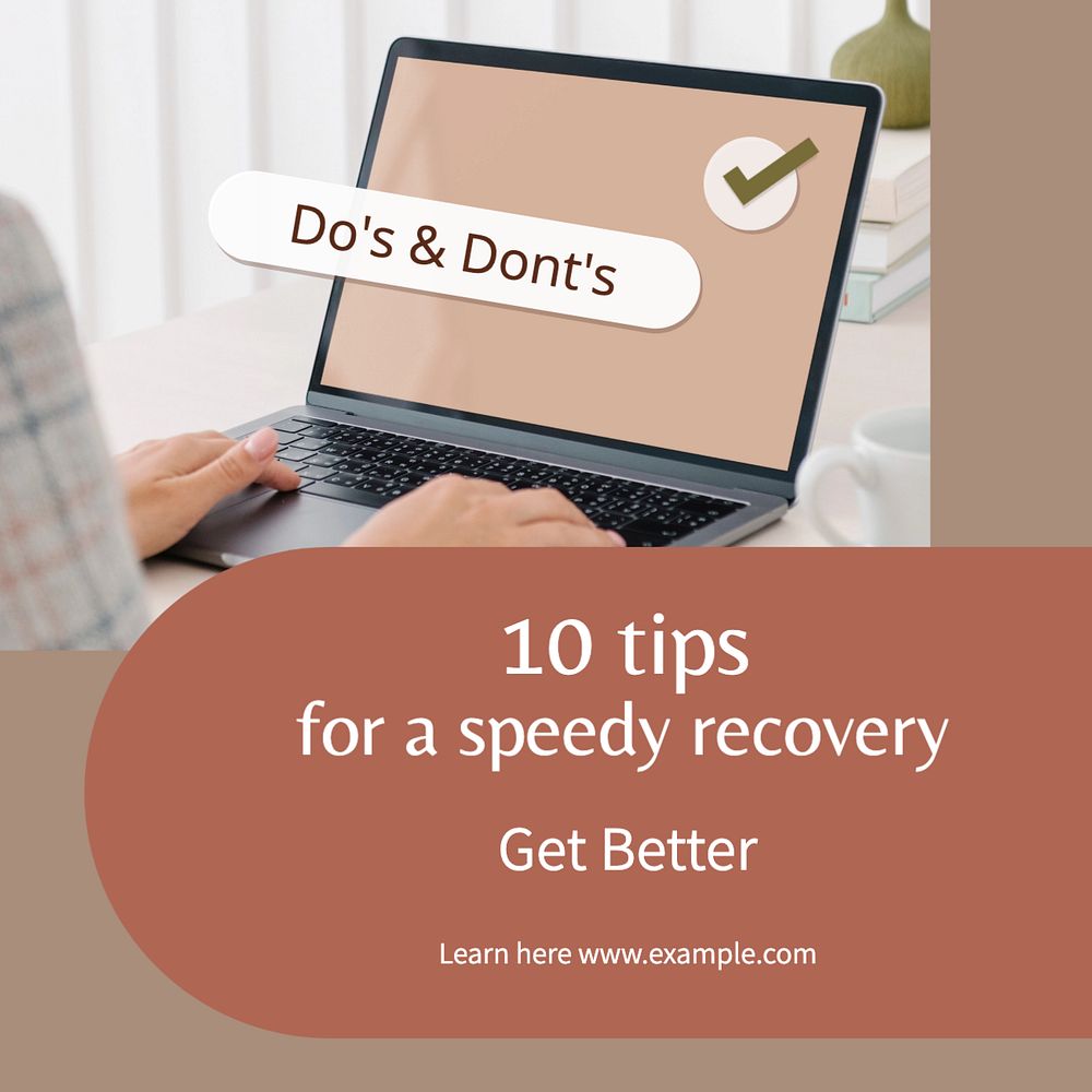 Get better Instagram post template, editable text