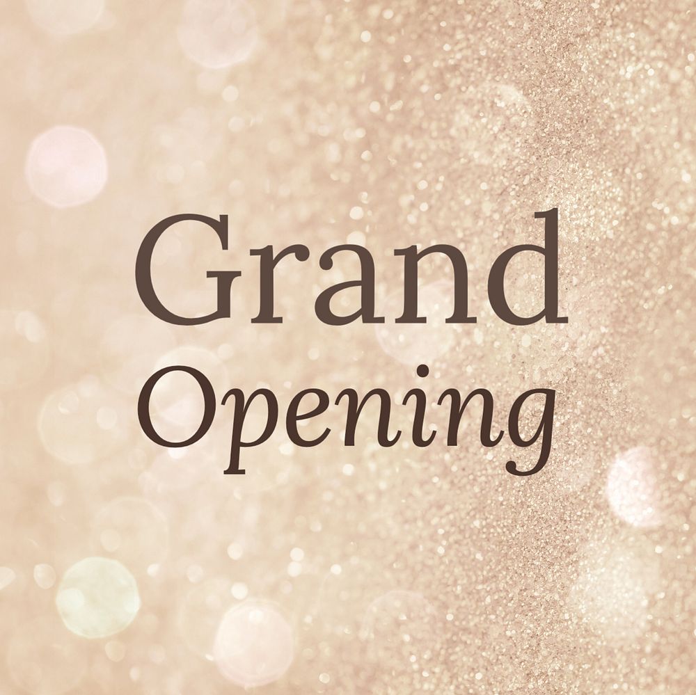 Grand opening Instagram post template, editable text