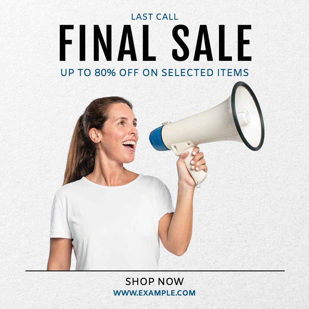 Final sale Instagram post template, editable text