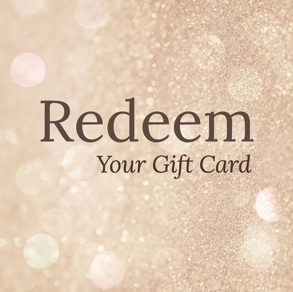 Gift card Instagram post template, editable text