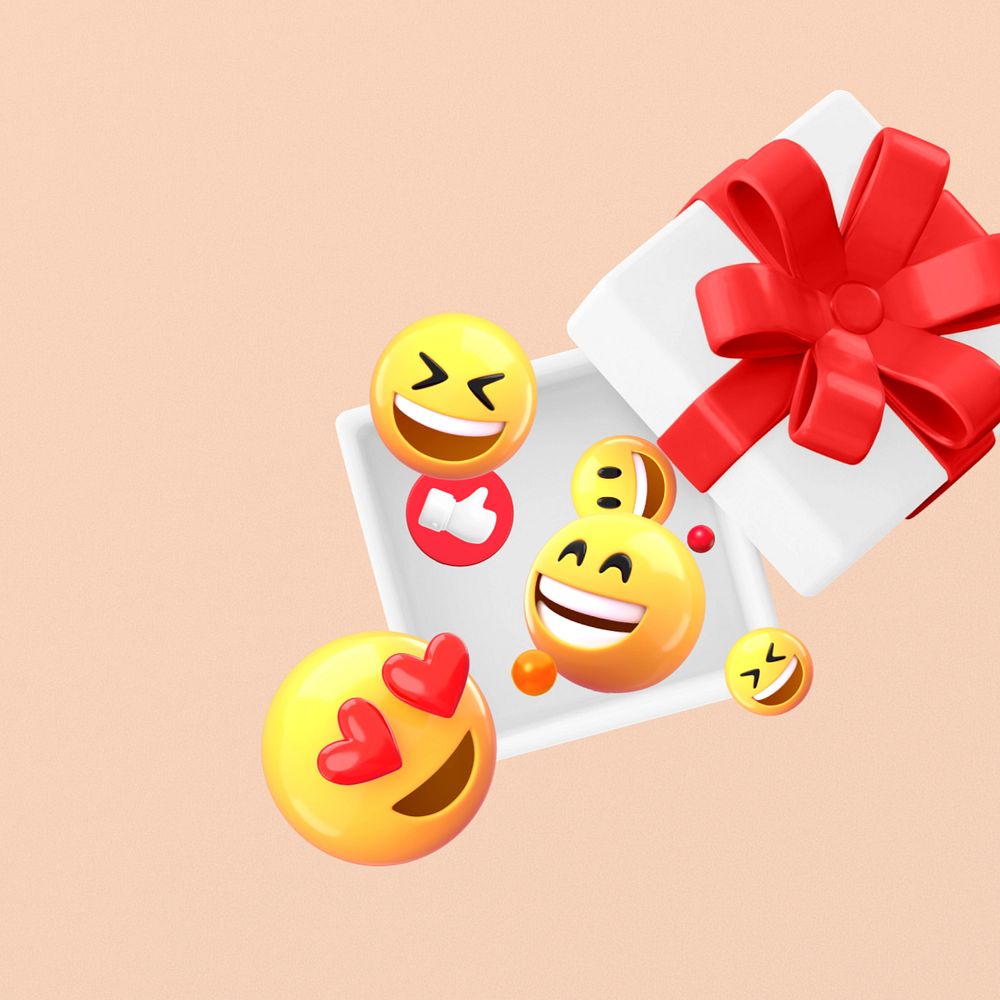 3D birthday present, element editable illustration