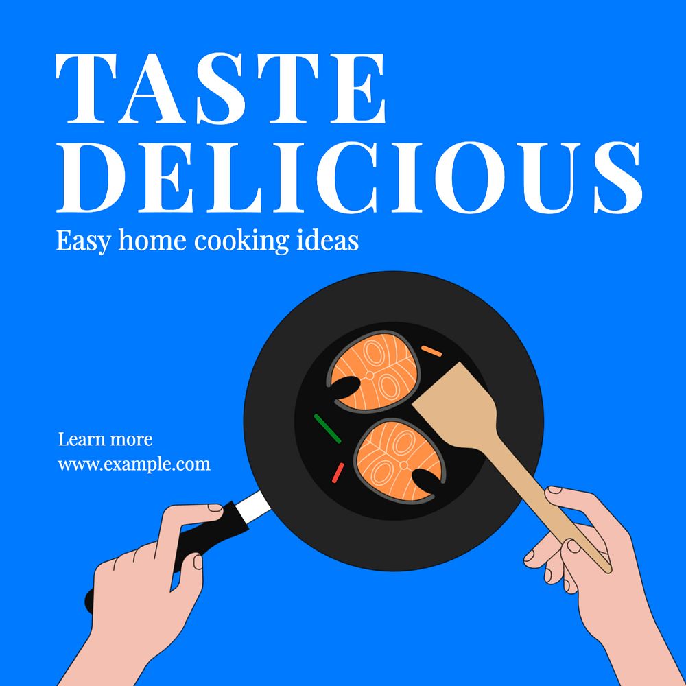 Taste delicious Instagram post template, editable text