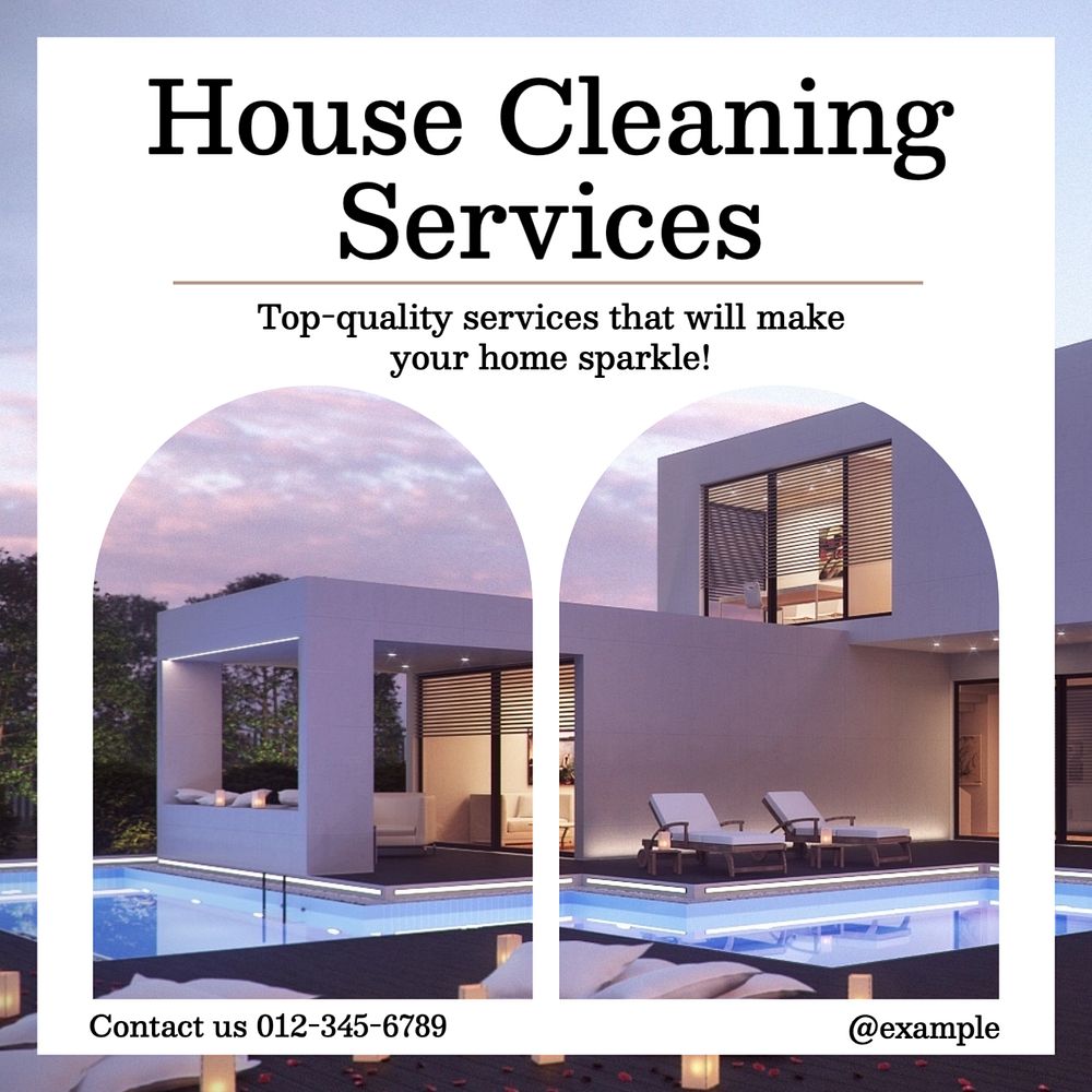 House cleaning services Instagram post template, editable text