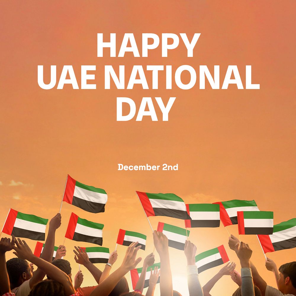 UAE national day Instagram post template, editable design